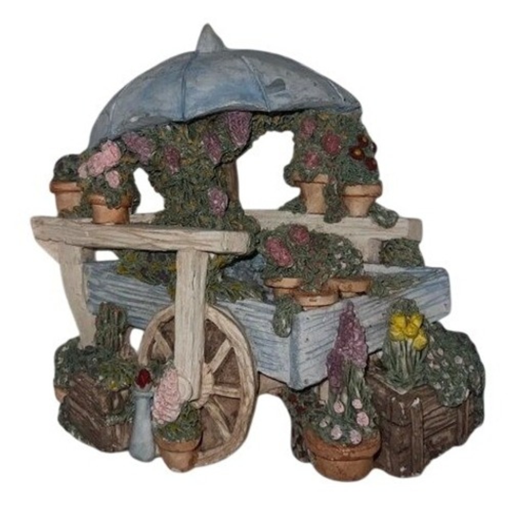 Michaels Summer Breeze Collection 2405 Flower Cart Wall Plaque Vintage 1989